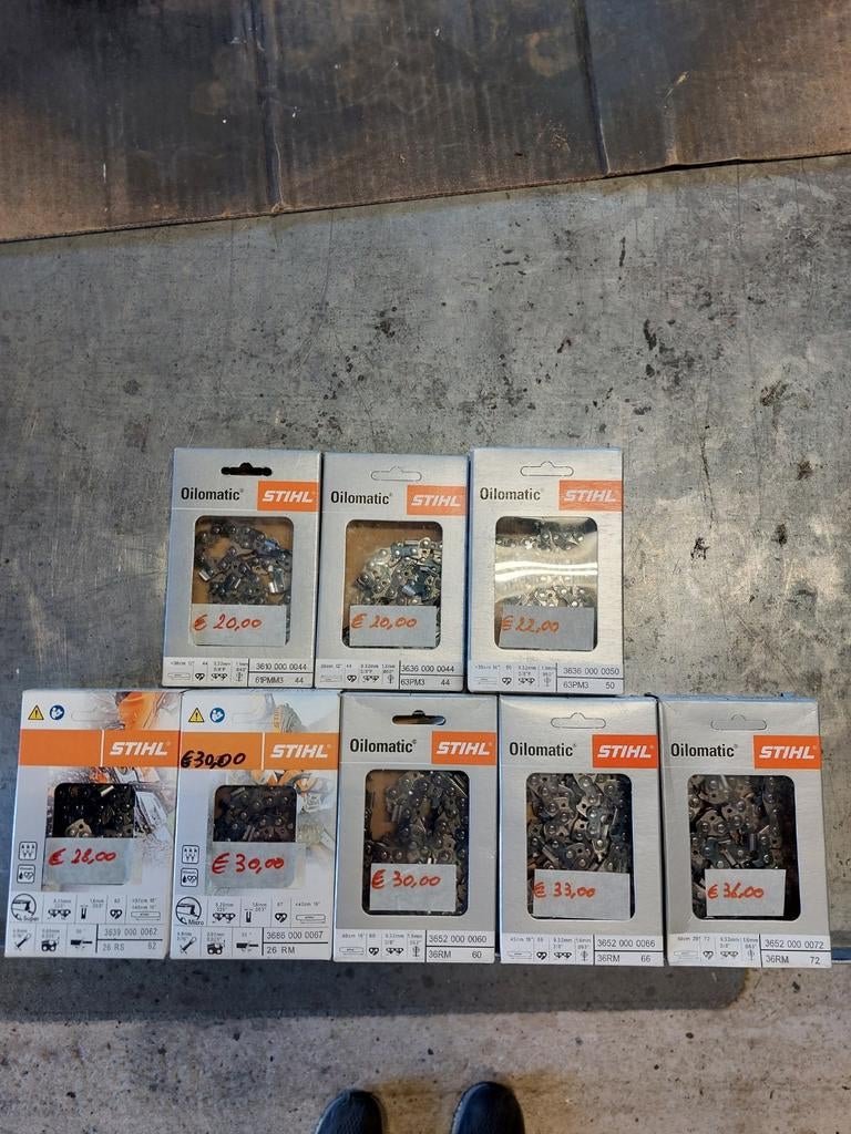 Stihl kettingen en zaagbladen, Enlèvement, Neuf