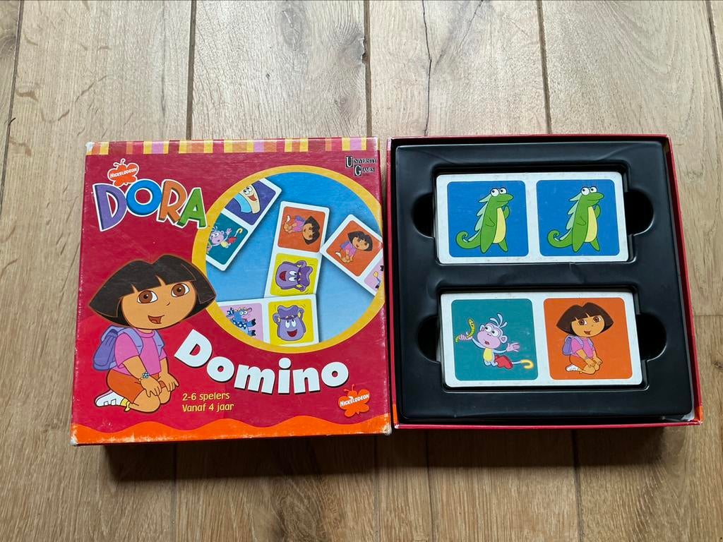 Dora domino +4 jaar 2-6 spelers, Ophalen, Zo goed als nieuw
