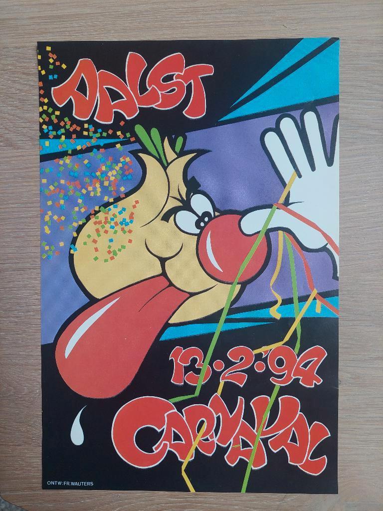 Carnaval Aalst grote affiche 1994, Verzamelen, Ophalen, Zo goed als nieuw