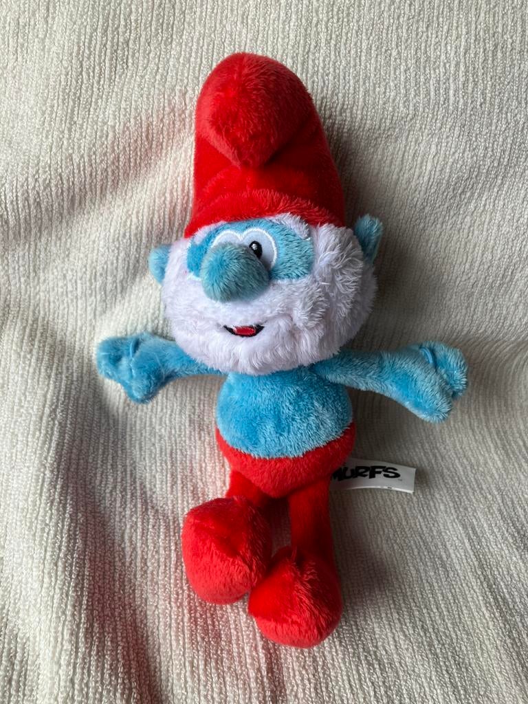 Smurf Grote Smurf knuffel hoogte 25 cm, Ophalen of Verzenden, Zo goed als nieuw, Grote Smurf, Poppetje, Figuurtje of Knuffel