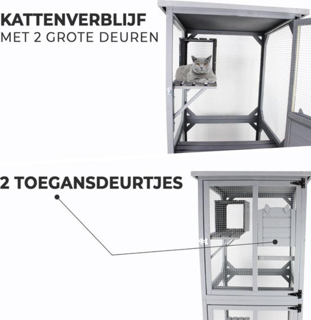Kattenkooi - kattenvolière 92x66x182cm, Support@maxxtools.be, Maxxpet, Nieuw, Ophalen of Verzenden