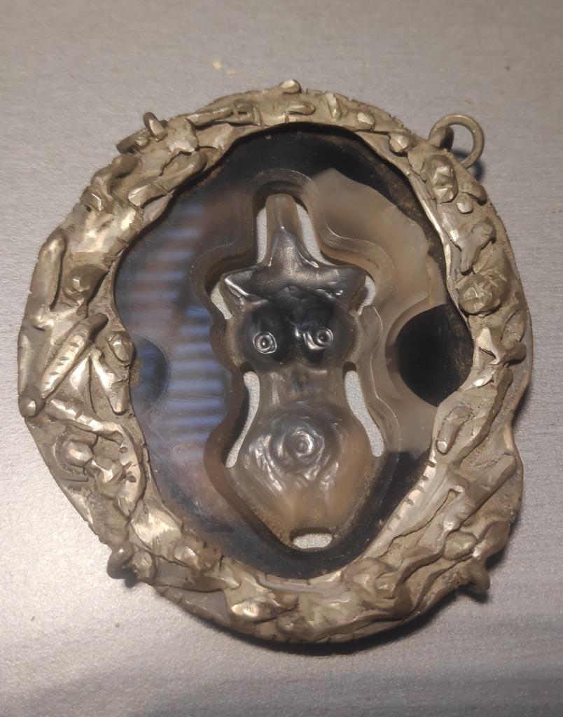 Edward Leibovitz : pendentif en argent et verre, Antiquités & Art, Art | Autres Art, Enlèvement ou Envoi