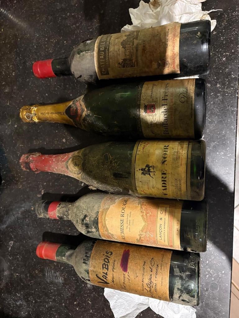 Antieke oude Franse wijnen bordeaux 1972 enz ., Ophalen