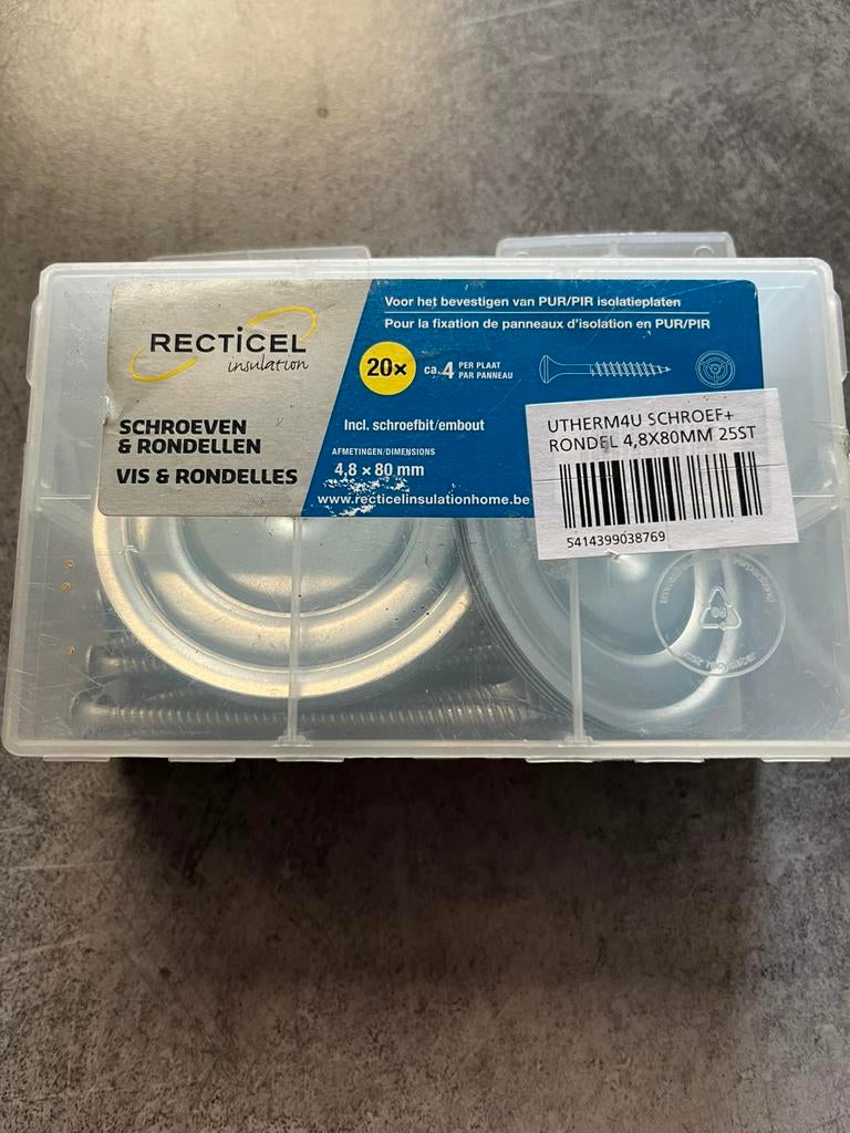 Recticel schroeven & rondellen (22dozen) 10€/doos, Enlèvement, Neuf