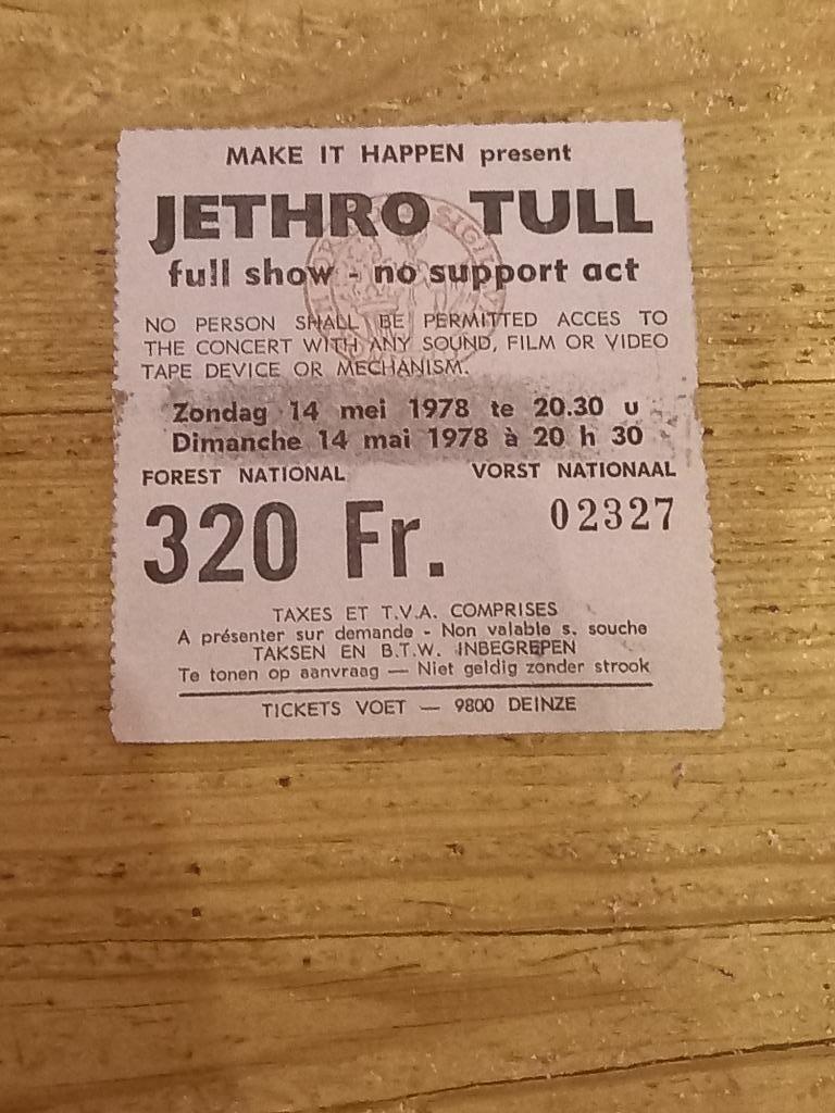 2 Tickets van Jethro Tull, Tickets & Billets, Concerts | Rock & Metal, Une personne, Mai, Rock of Poprock