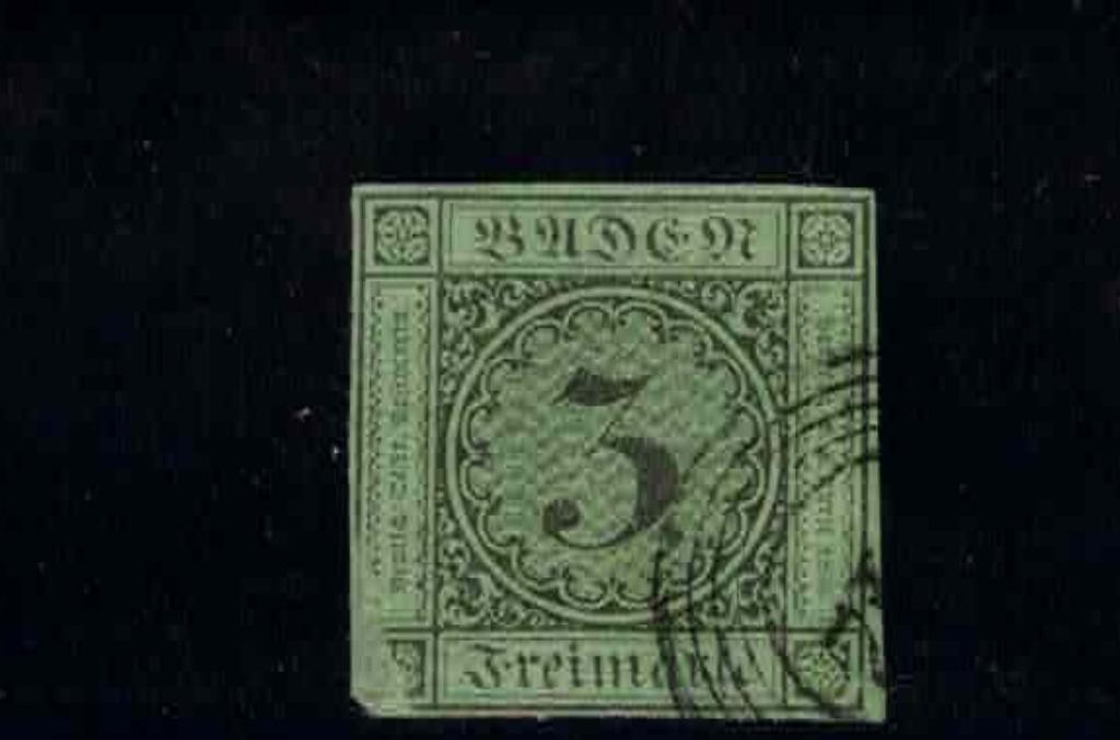 postzegels duitse Baden nr 6 gestempeld, Met stempel, Verzenden, Gestempeld, Gestempeld