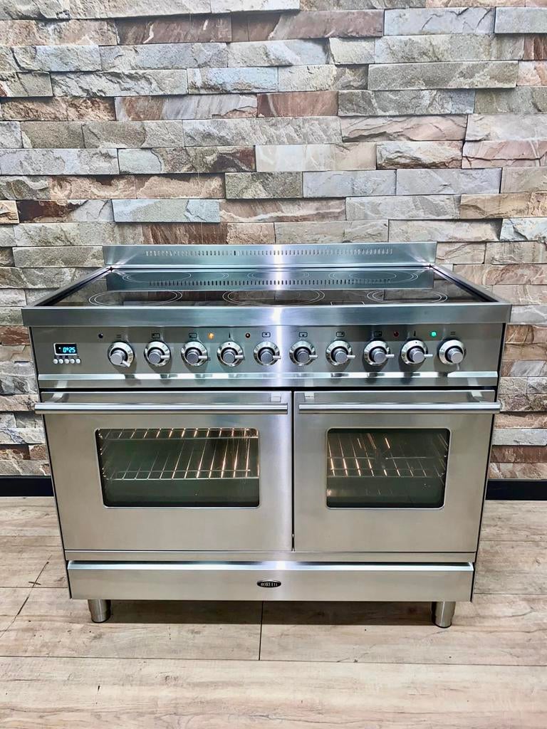 Luxe Boretti Keramisch Fornuis met 6 zones 2 ovens 100 cm, Elektronische apparatuur, Fornuizen, Zo goed als nieuw, Vrijstaand