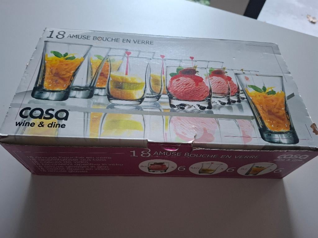 Aperitiefglaasjes, Huis en Inrichting, Ophalen, Gebruikt, Glas, Glas of Glazen