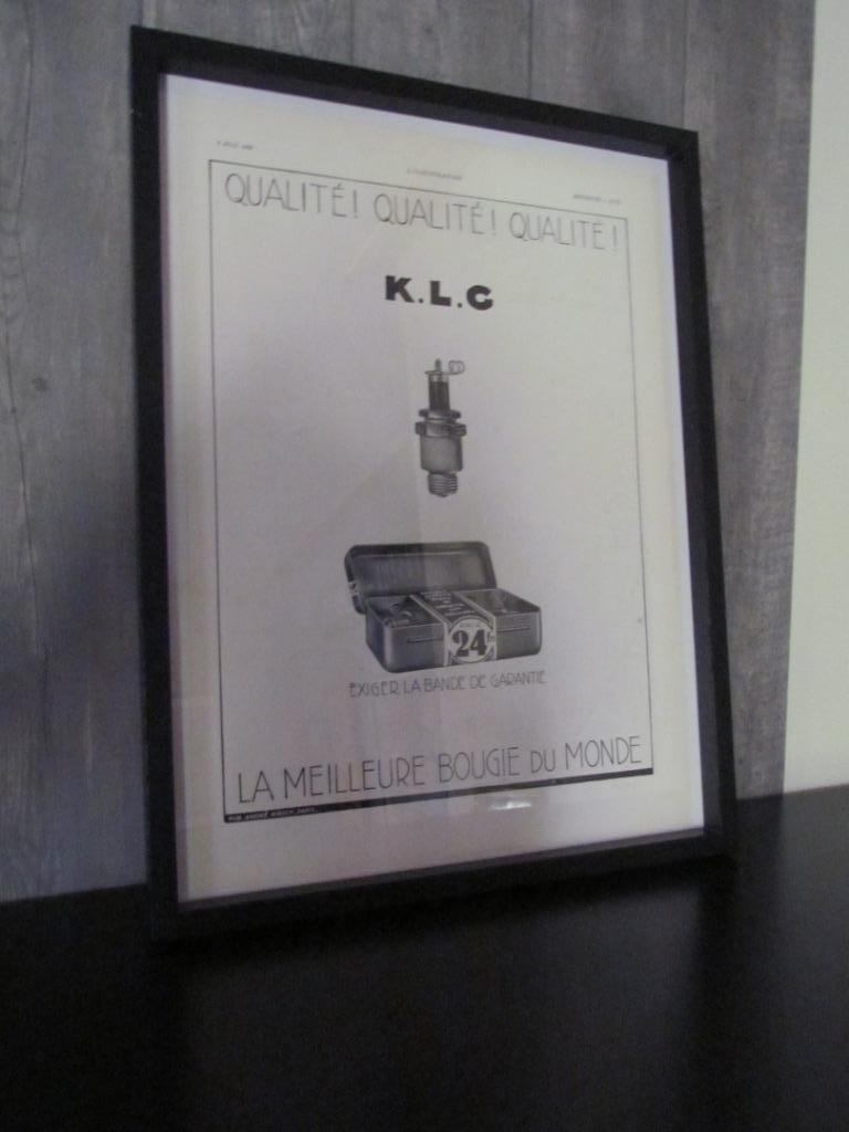 Oude reclame KLC bougies, Verzamelen, Ophalen of Verzenden, Zo goed als nieuw, Reclamebord