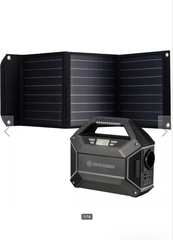 Bresser Portable Power Supply 100 Watt + Mobiel Zonnepaneel, Caravans en Kamperen, Ophalen of Verzenden, Zo goed als nieuw