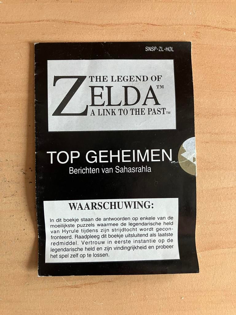 Zelda a link to the past nintendo manual top geheimen, Enlèvement, Utilisé