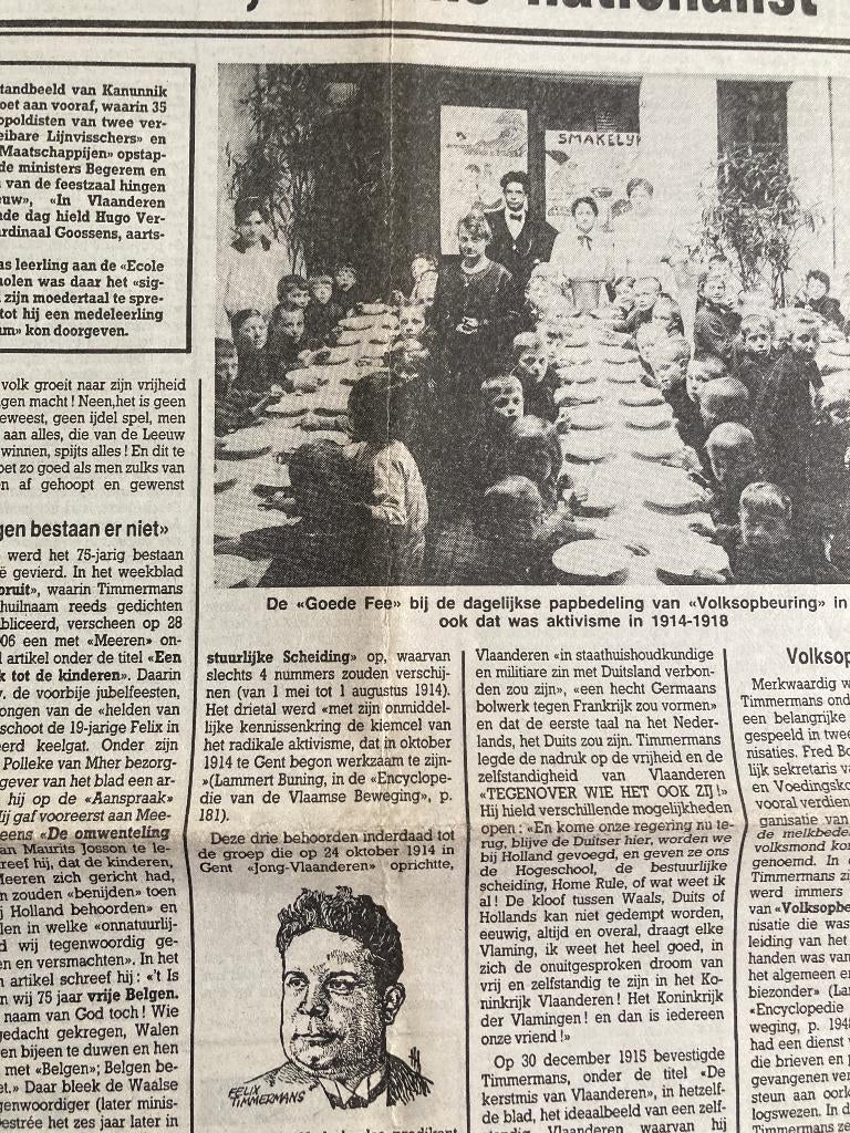 Documentatie " Felix Timmermans, Vlaams-Nationalist " ( 4 ), Boeken, België, Ophalen of Verzenden, Felix Timmermans, Zo goed als nieuw