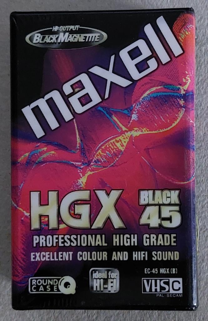 Maxell HGX Black 45 (VHSC Camcorder Tape), Ophalen of Verzenden