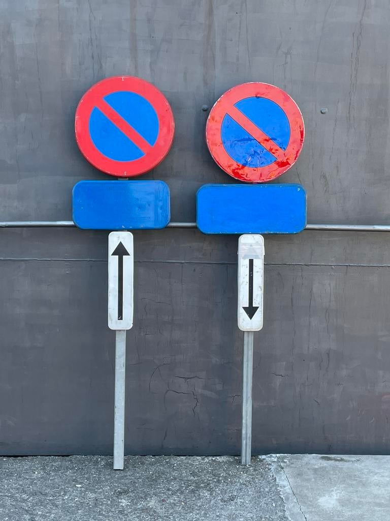 parkeerborden//borden verboden parkeren type E3 en type E1, Ophalen