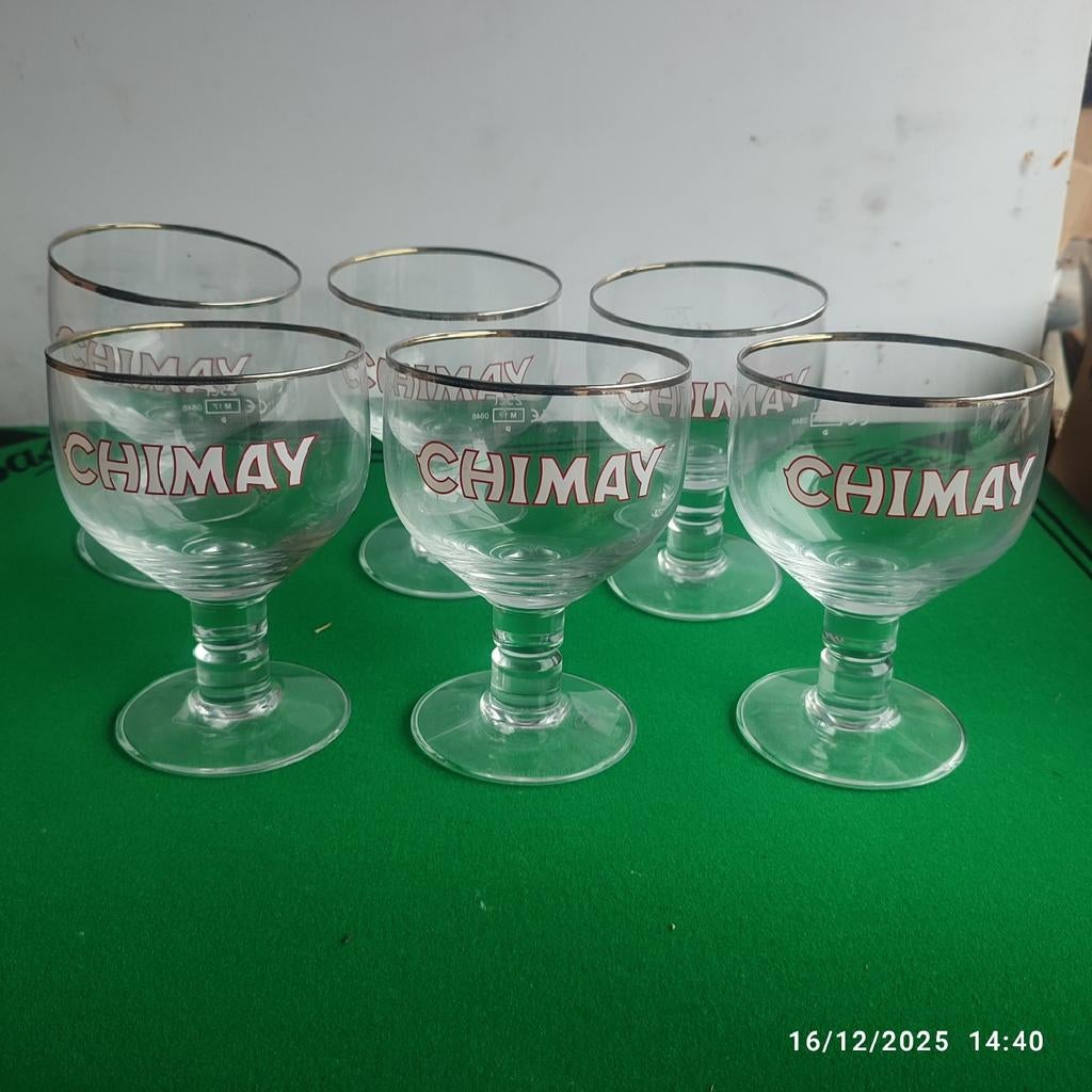 6 verres à bière CHIMAY 25 cl ., Enlèvement, Comme neuf, Verre ou Verres, Autres marques