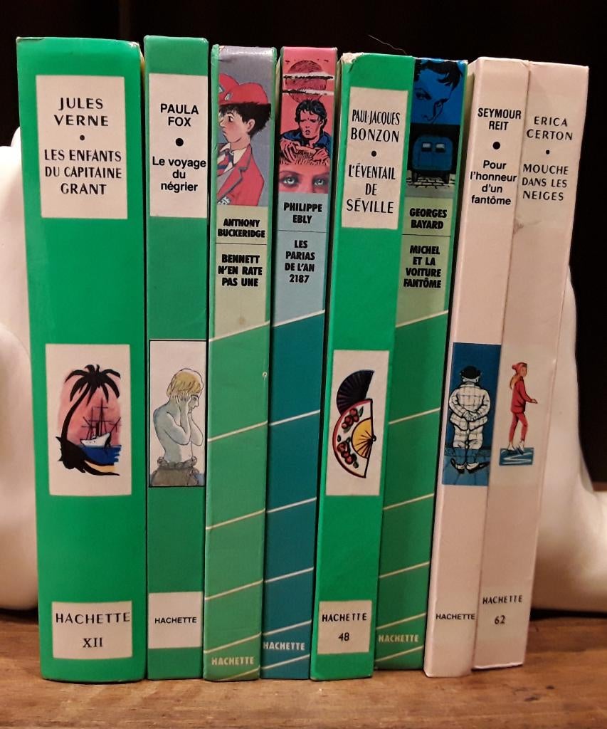 + lots livres bibliotheque rose et verte, Enlèvement ou Envoi, Utilisé