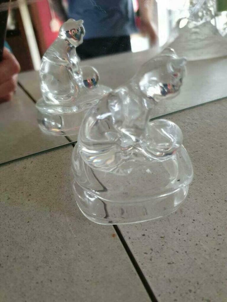C2) Joli Chaton en verre "Cristal d'arc" Pour collectionneur, Antiquités & Art, Antiquités | Verre & Cristal, Enlèvement ou Envoi