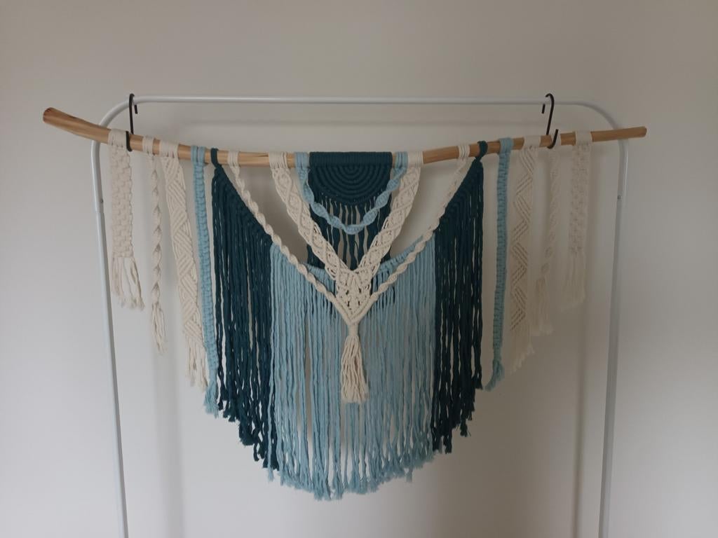 Macrame, wanddecoratie, handmade, art,, Huis en Inrichting, Woonaccessoires | Wanddecoraties, Ophalen