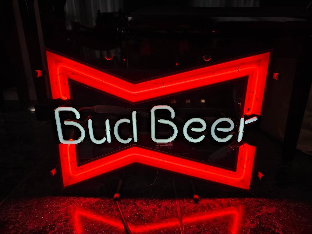 Bud Beer neon, Ophalen, Zo goed als nieuw, Lichtbak of (neon) lamp