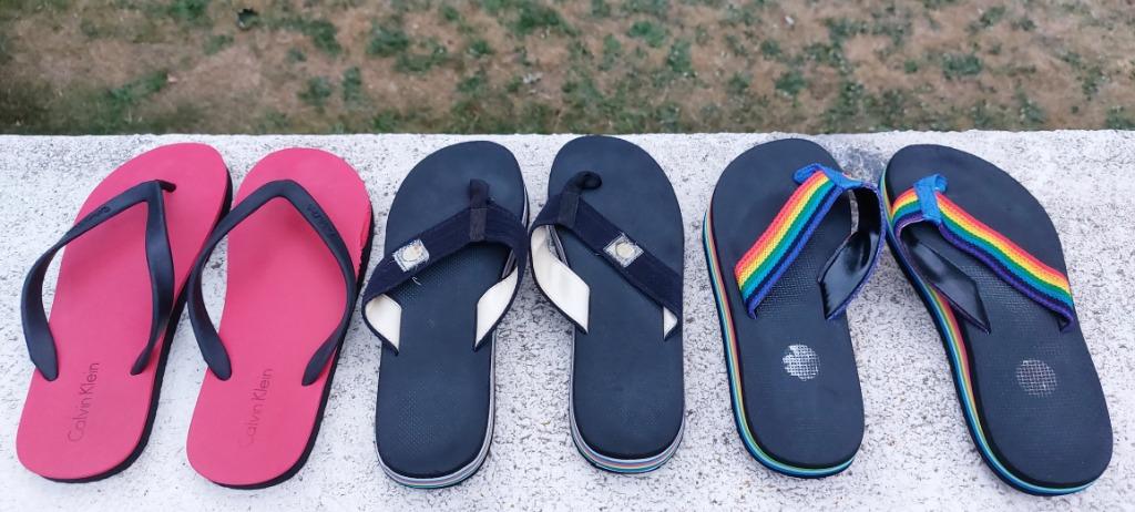 3x Flip flops – teenslippers – slippers / extra stevig, Slippers, Calvin Klein, Overige kleuren, Ophalen of Verzenden