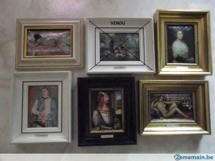 Reproductions de Tableaux anciens, en émail sur cuivre., Antiquités & Art