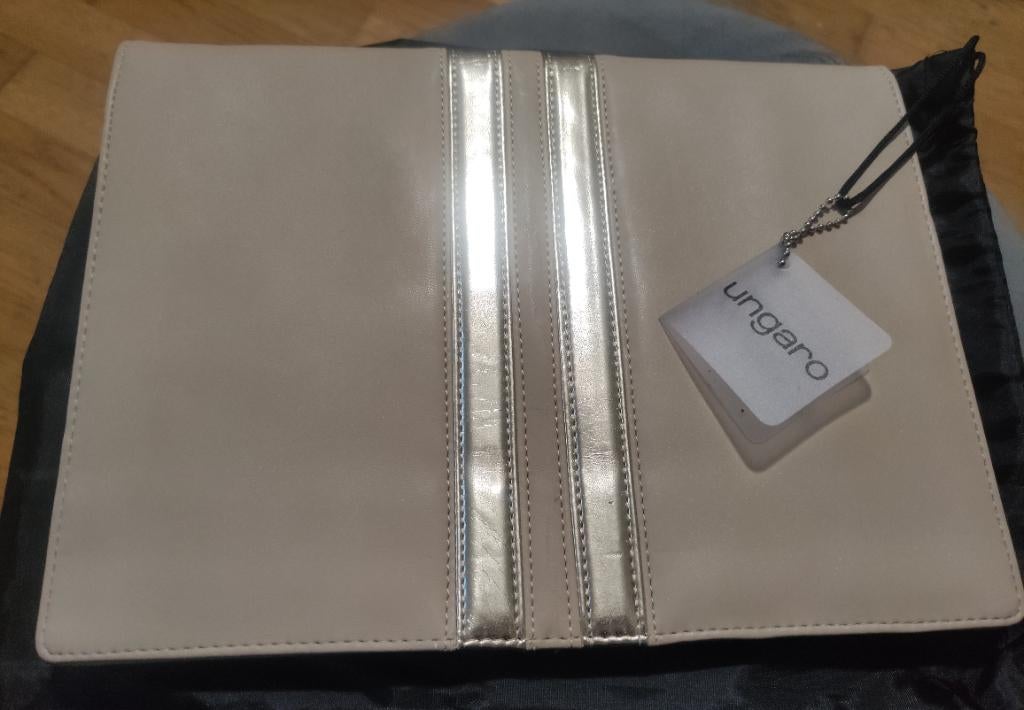 Sac pochette UNGARO, Ophalen, Nieuw, Beige, Handtas