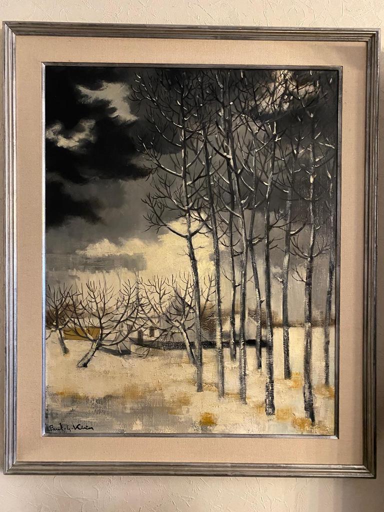 Peinture Paul G Klein - Paysage d'hiver, Antiquités & Art, Enlèvement