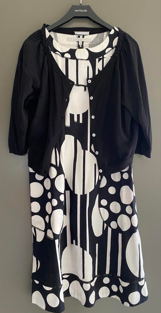 Jurk van La Fée Maraboutée met bijpassend vestje van Uno Du, Kleding | Dames, Jurken, Maat 38/40 (M), Zwart, Ophalen of Verzenden