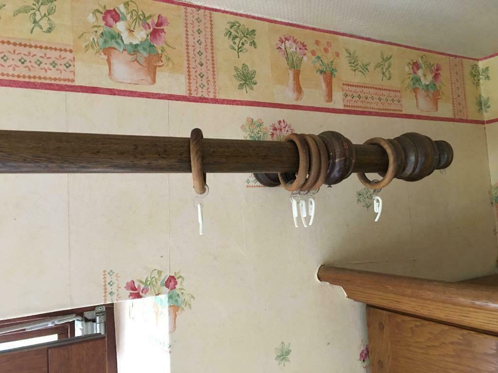 Lot de 3 barres à rideaux en bois, Maison & Meubles, Enlèvement, Comme neuf