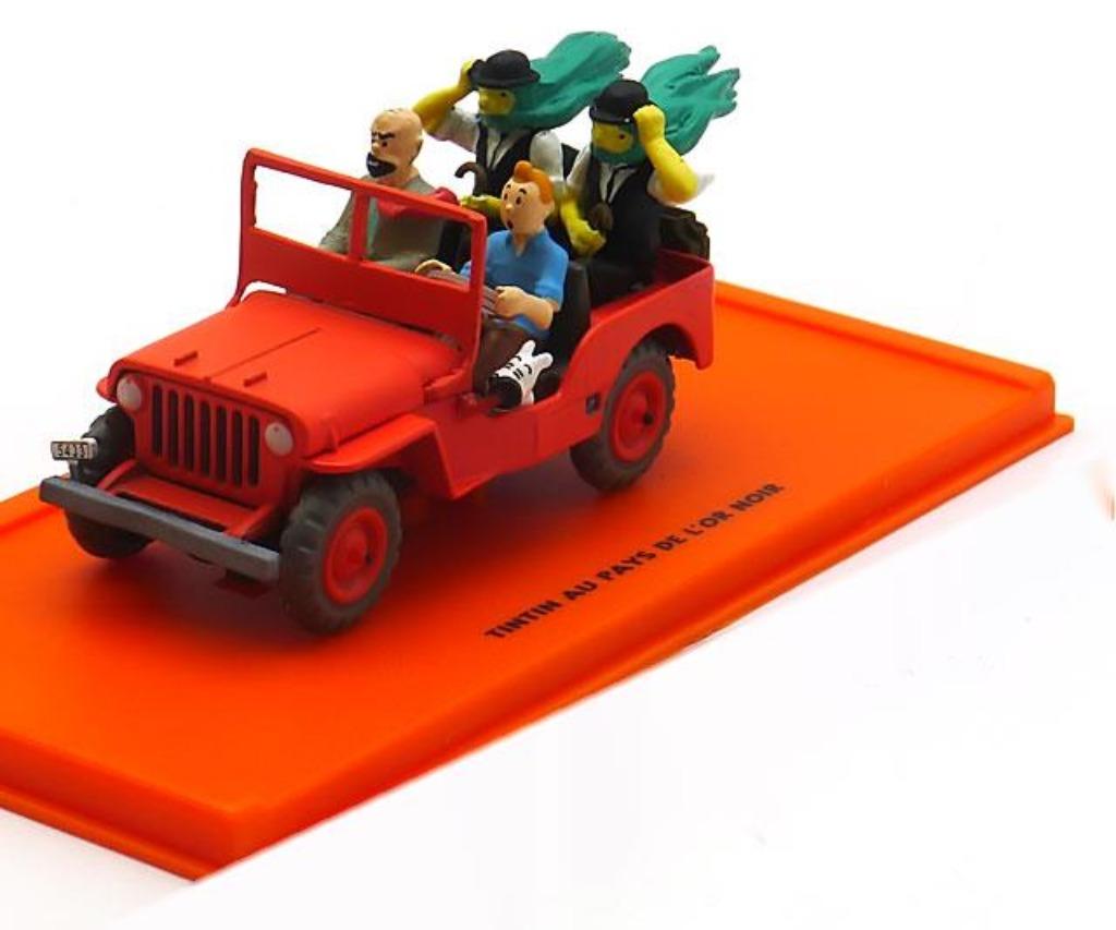 LA JEEP DE TINTIN WILLY AVEC FIGURINES 1/43 EN BOÎTE, Envoi, Neuf, Voiture