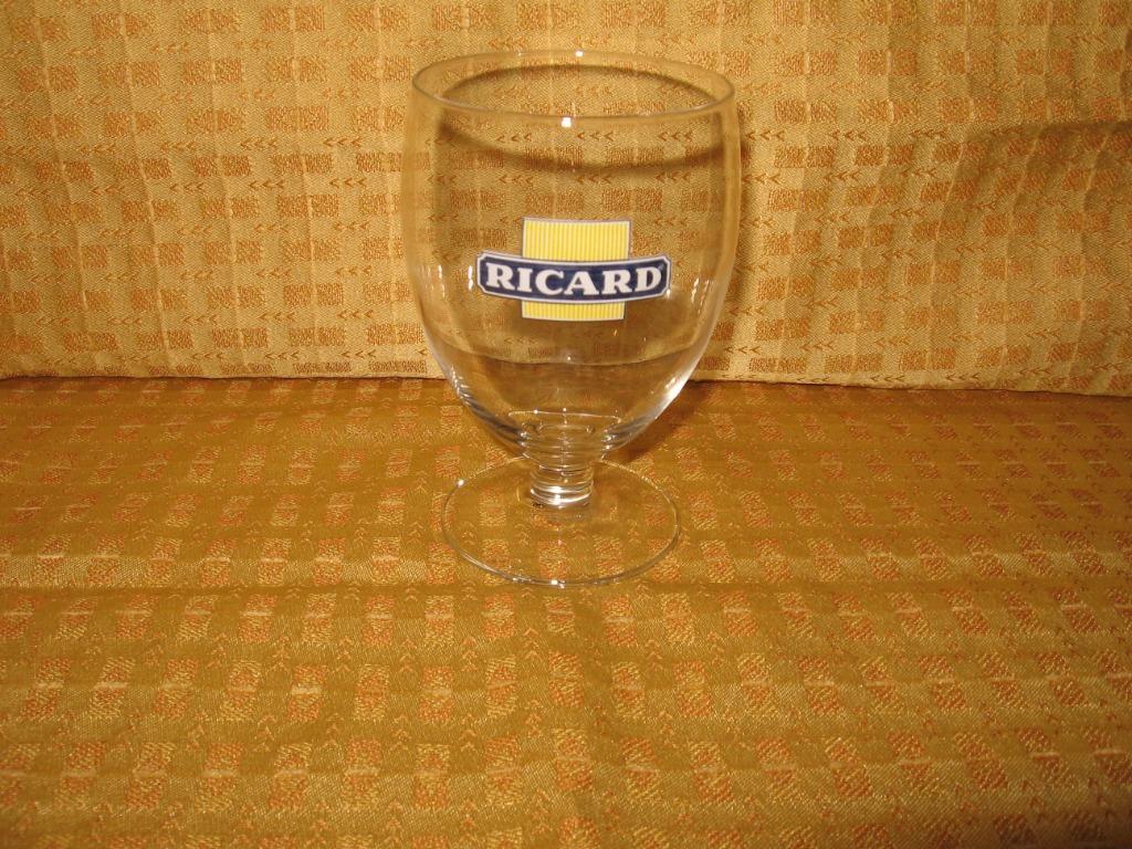 Verre à ballon Ricard, grandes rayures, sans ligne de barre., Enlèvement ou Envoi, Comme neuf, Ustensile