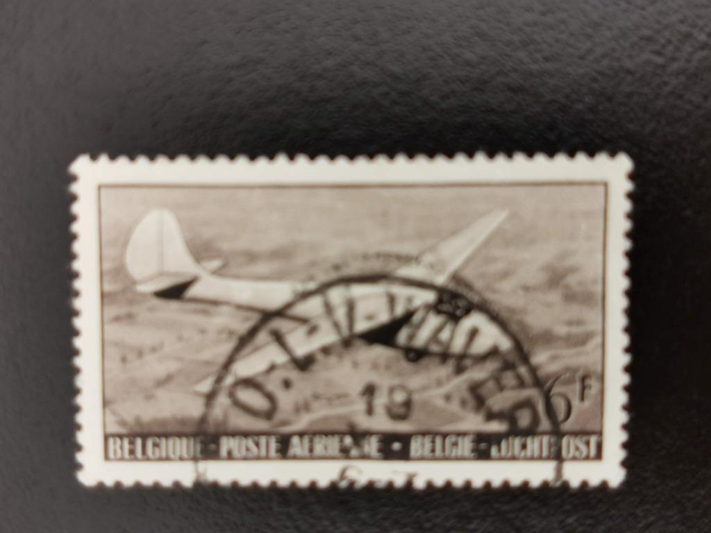 Belgie 1951 - luchtpost - vliegtuig, Postzegels en Munten, Ophalen of Verzenden, Gestempeld, Vliegtuigen