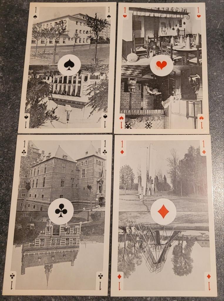 4 fotokaarten/ postkaarten: Turnhout - Museum speelkaarten, Verzamelen, Ophalen of Verzenden, Ongelopen, Sport en Spel