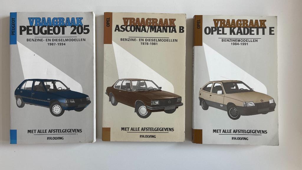 Vraagbaak Peugeot 205 en  Opel Ascona/Manta B Kadett E, Enlèvement ou Envoi