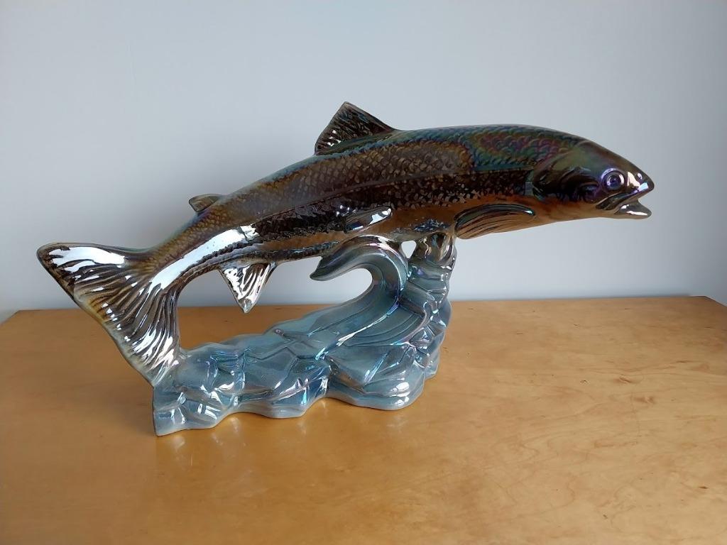 BEQUET keramische forel, Antiek en Kunst, Antiek | Keramiek en Aardewerk, Ophalen of Verzenden