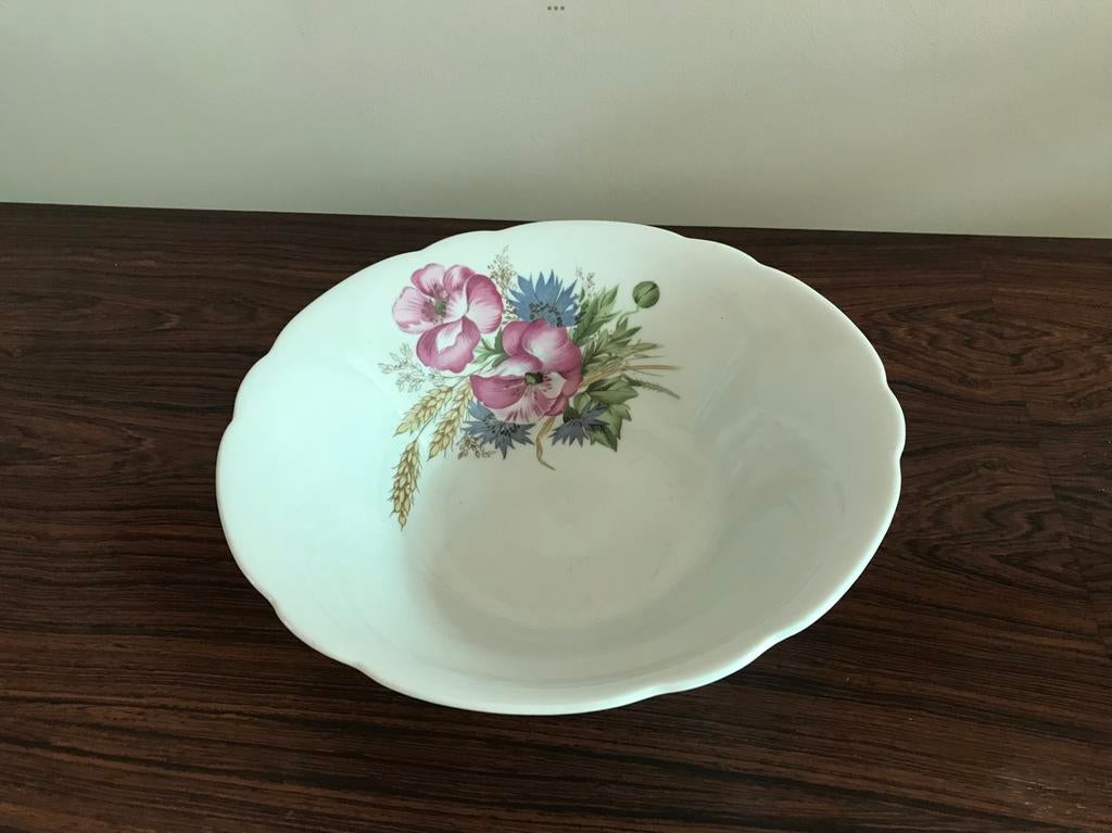 Kahla mooie oude kom schaal met bloemen decor 23 cm, Ophalen of Verzenden