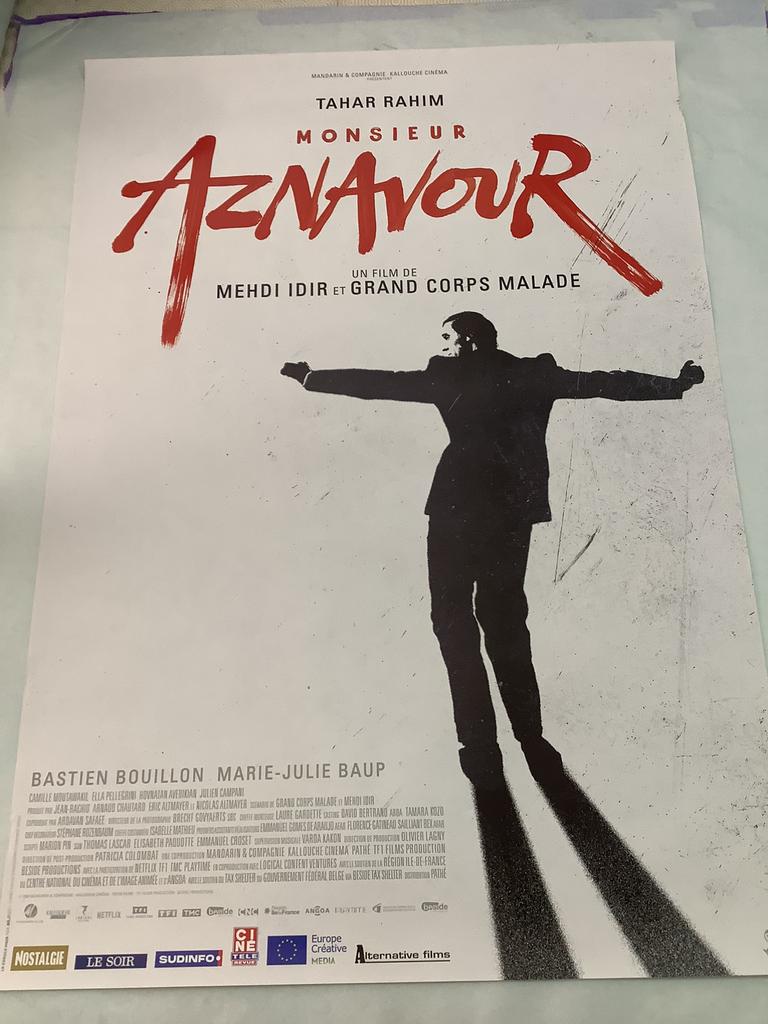 AZNAVOUR   FILMPOSTER   70-100 cm, Ophalen of Verzenden