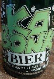 Kabonk bier (leeg) Joop Klepzeiker- Eric Schreurs, Ophalen of Verzenden, Gebruikt, Flesje(s)