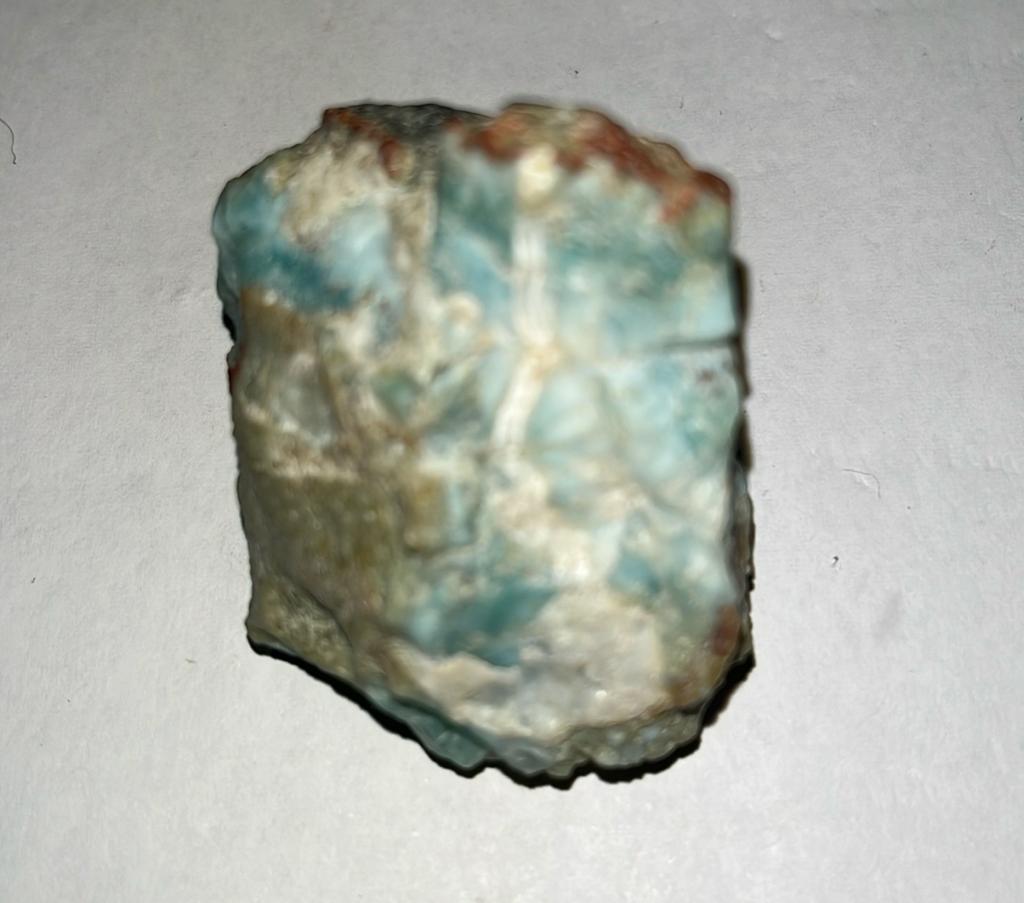 Ruwe Larimar - 68gram - 42mm x 45mm x 37mm, Handtassen en Accessoires, Edelstenen, Nieuw, Ophalen of Verzenden
