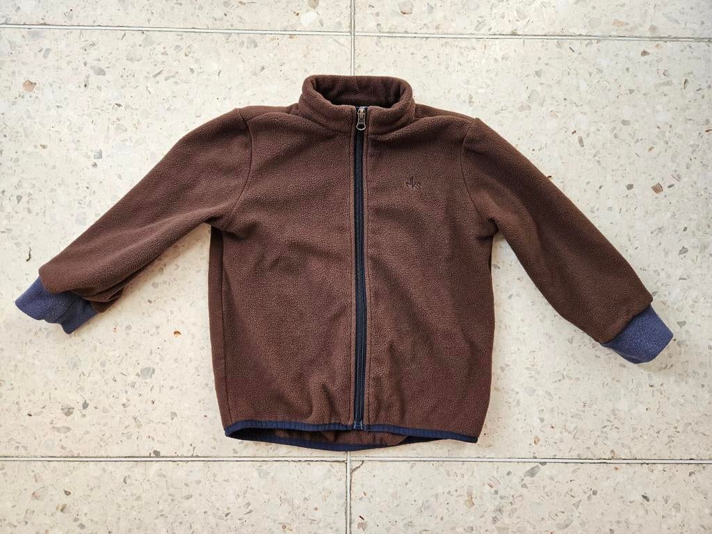 Noukies, bruine fleece, maat 100, goede staat!, Ophalen, Jongen of Meisje, Trui of Vest, Zo goed als nieuw