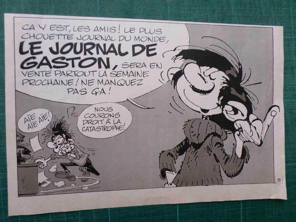 Gaston Lagaffe - publicité papier - 1987, Collections, Enlèvement ou Envoi, Gaston ou Spirou, Utilisé, Autres types