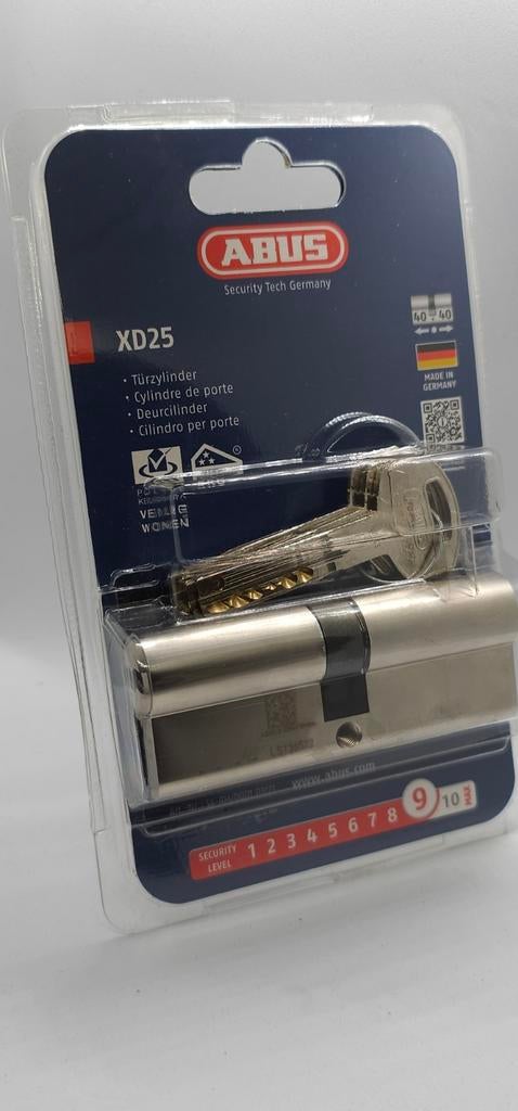 Cylindre de porte ABUS 40-40 SÉCURITÉ 9/10, Enlèvement ou Envoi, Neuf, Autres matériaux, Autres types