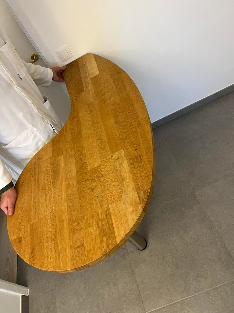 Tafel inox steunpoot, Huis en Inrichting, Tafels | Eettafels, Ophalen, Zo goed als nieuw