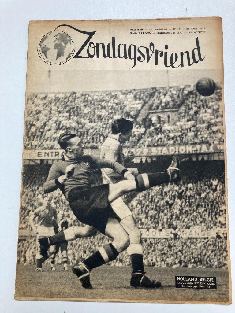 Zondagsvriend nr 17 1948: Voetbal, Briek Schotte,  De Post, Verzamelen, Ophalen of Verzenden, 1940 tot 1960, Tijdschrift