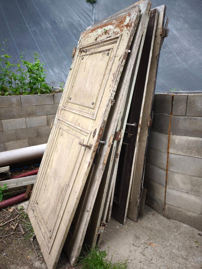 Anciennes portes en chêne, Bricolage & Construction, 75 à 150 cm, Enlèvement, Utilisé, Autres types