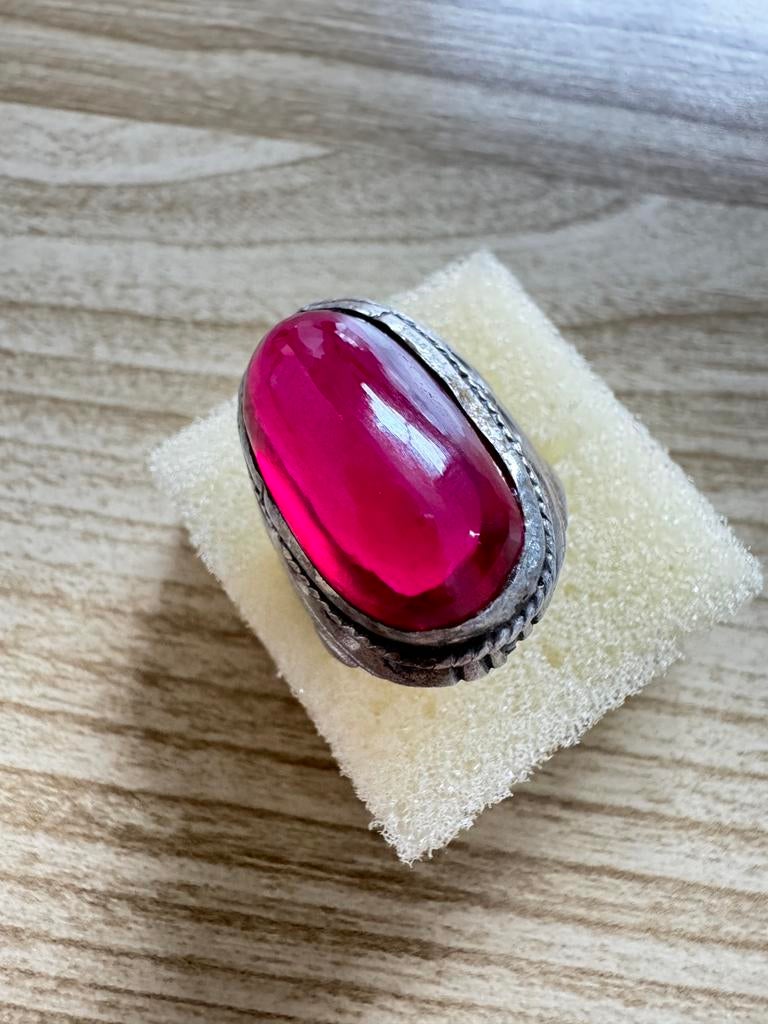 Bague en argent avec rubis, Enlèvement, Argent, Bague, Avec pierre précieuse