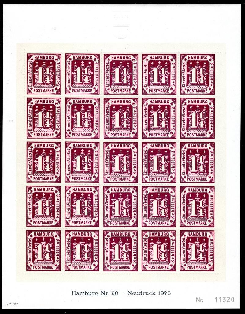 ALLEMAGNE Hambourg 20 nouvelle édition 1978 MNH, Enlèvement ou Envoi, RFA, Non oblitéré