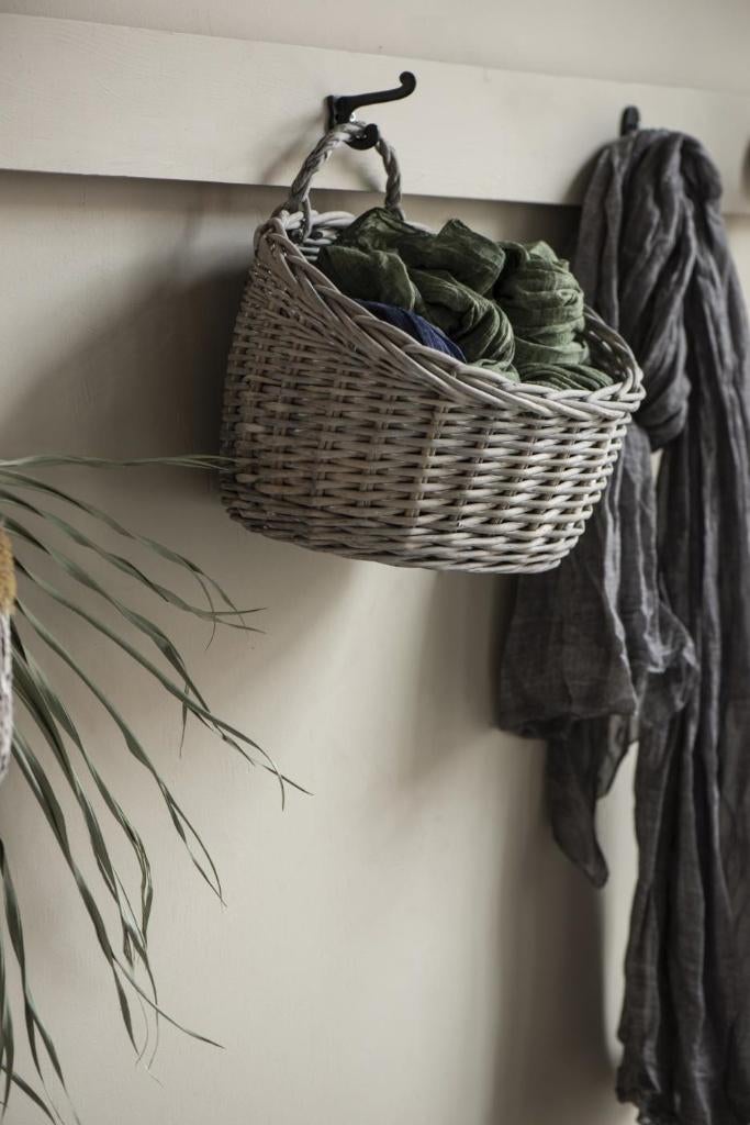 Hangmand Muur - Rotan / Riet - Landelijk, Huis en Inrichting, Woonaccessoires | Schalen en Manden, Nieuw, Mand, Ovaal, Riet, Ophalen of Verzenden