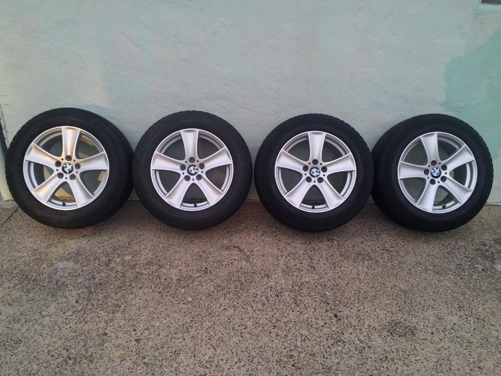 BMW X5 velgen met run flat winterbanden, Ophalen, 18 inch, Gebruikt, 255 mm