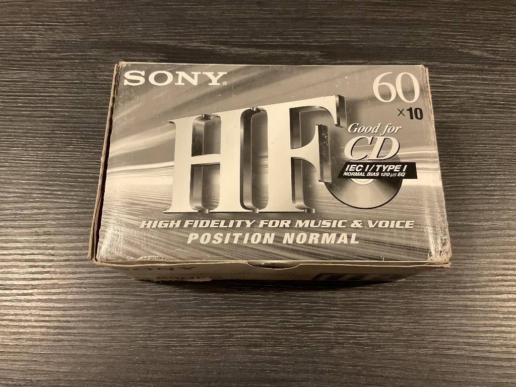 Doosje met 10 splinternieuwe Sony HF60 cassettes, Cd's en Dvd's, Cassettebandjes, 2 t/m 25 bandjes, Overige genres, Ophalen of Verzenden